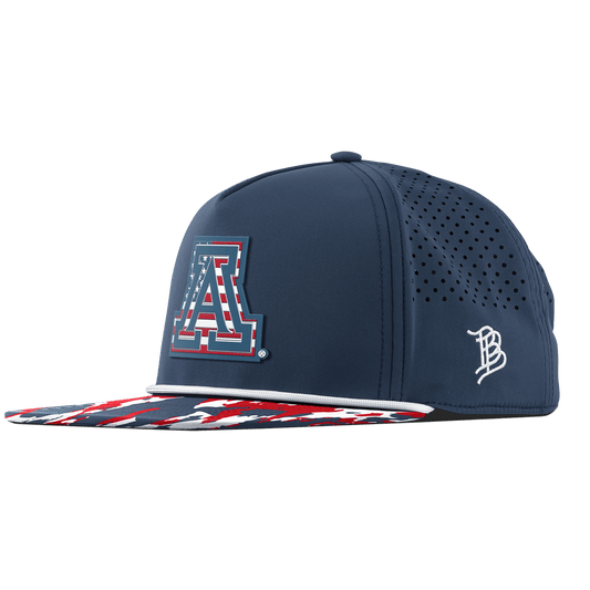 University of Arizona "Arizona Stars & Stripes" Flat 5 Panel Rope Orion/USA Camo + White Rope