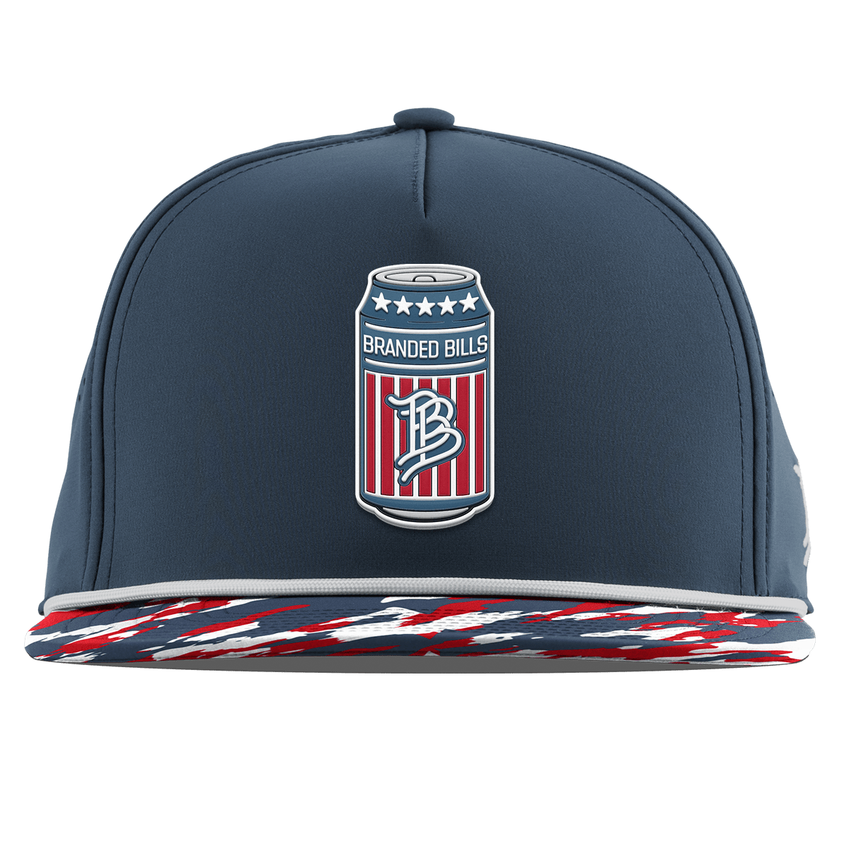 BB Brew Flat 5 Panel Rope Orion/USA Camo + White Rope