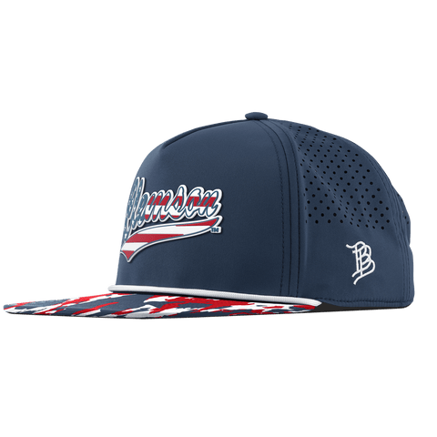 Clemson University "Clemson Stars & Stripes" Flat 5 Panel Rope Orion/USA Camo + White Rope