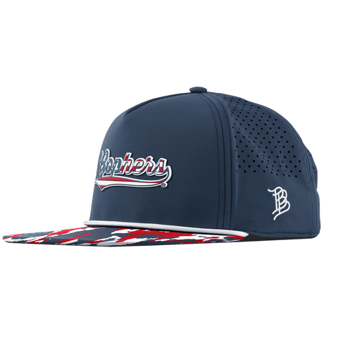 University of Minnesota "Gophers Stars & Stripes" Flat 5 Panel Rope Orion/USA Camo + White Rope