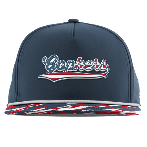 University of Minnesota "Gophers Stars & Stripes" Flat 5 Panel Rope Orion/USA Camo + White Rope