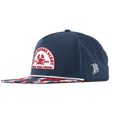 Grind Before Glory Flat 5 Panel Rope Orion/USA Camo + White Rope