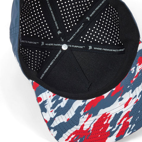 Bare Flat 5 Panel Rope Orion/USA Camo + White Rope