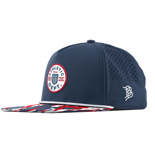 Liberty Letterman Flat 5 Panel Rope Orion/USA Camo + White Rope