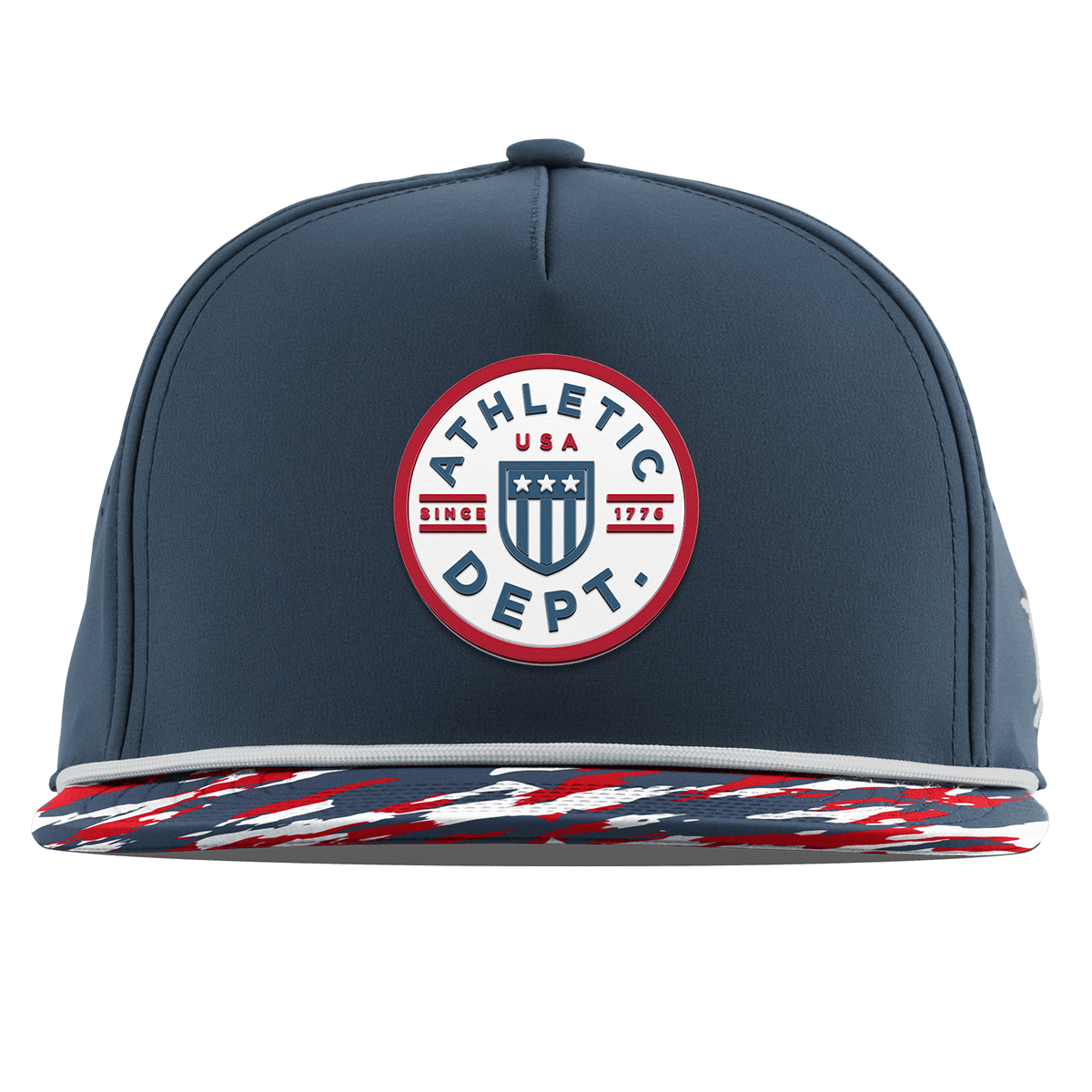 Liberty Letterman Flat 5 Panel Rope Orion/USA Camo + White Rope