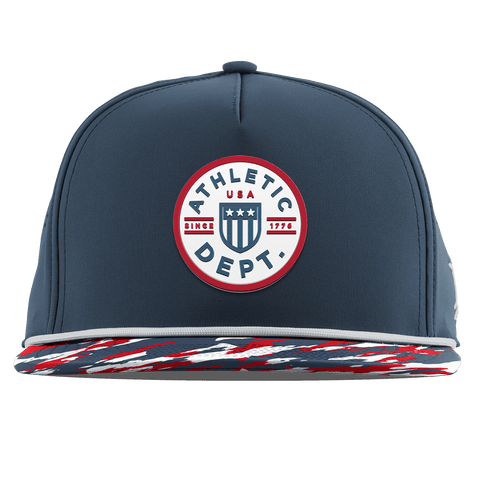 Liberty Letterman Flat 5 Panel Rope Orion/USA Camo + White Rope