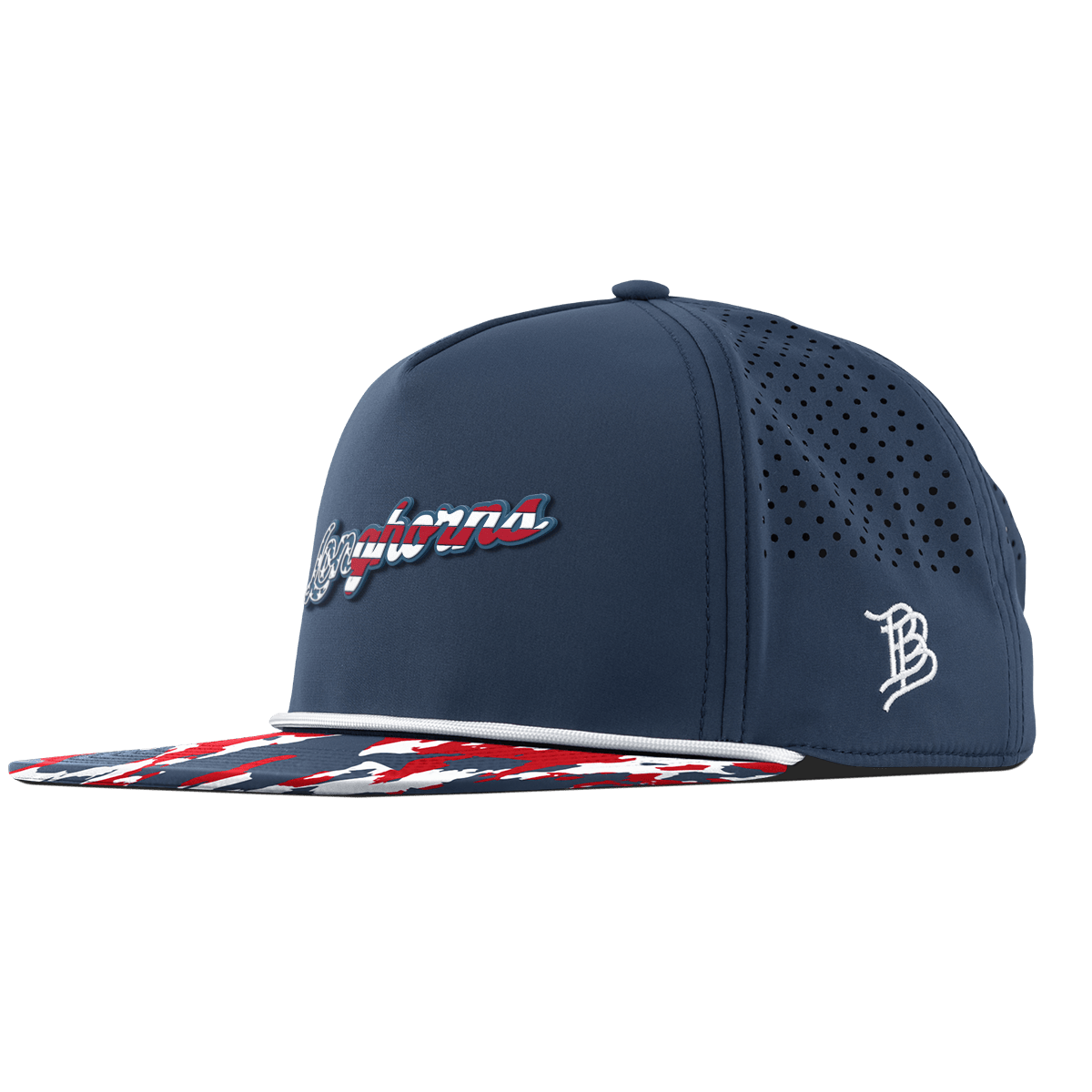 University of Texas "Longhorns Stars & Stripes" Flat 5 Panel Rope Orion/USA Camo + White Rope