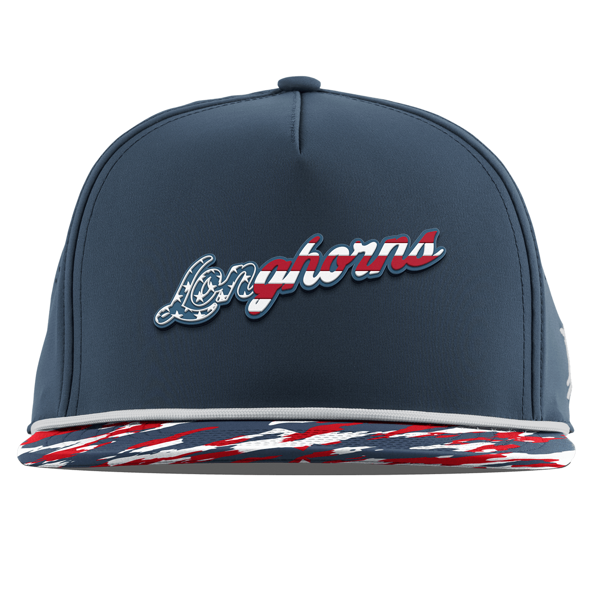 University of Texas "Longhorns Stars & Stripes" Flat 5 Panel Rope Orion/USA Camo + White Rope