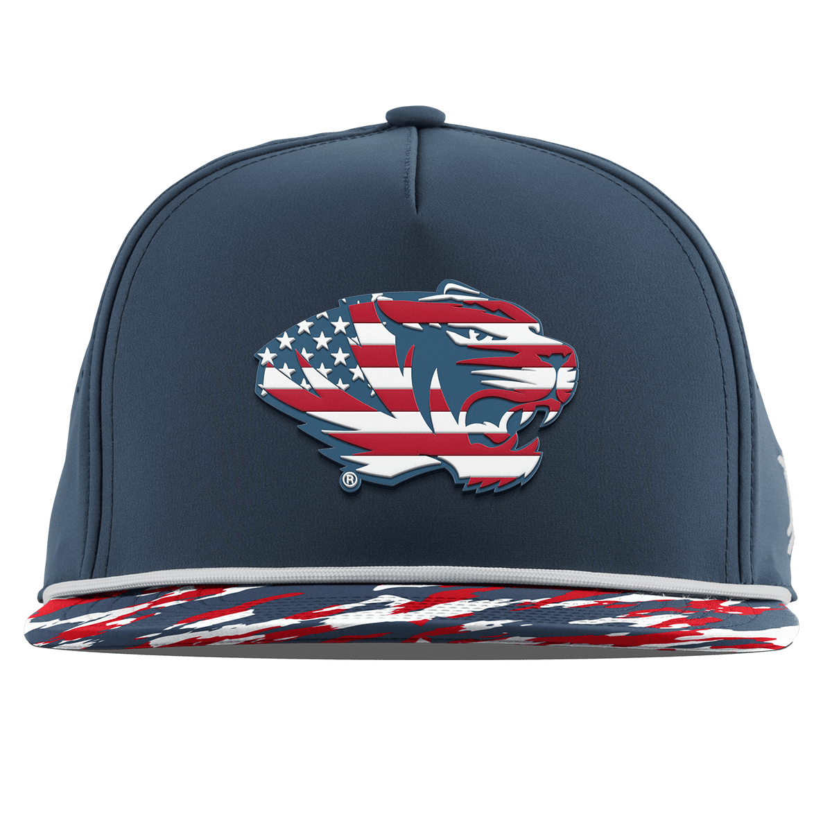 University of Missouri "Missouri Stars & Stripes" Flat 5 Panel Rope Orion/USA Camo + White Rope