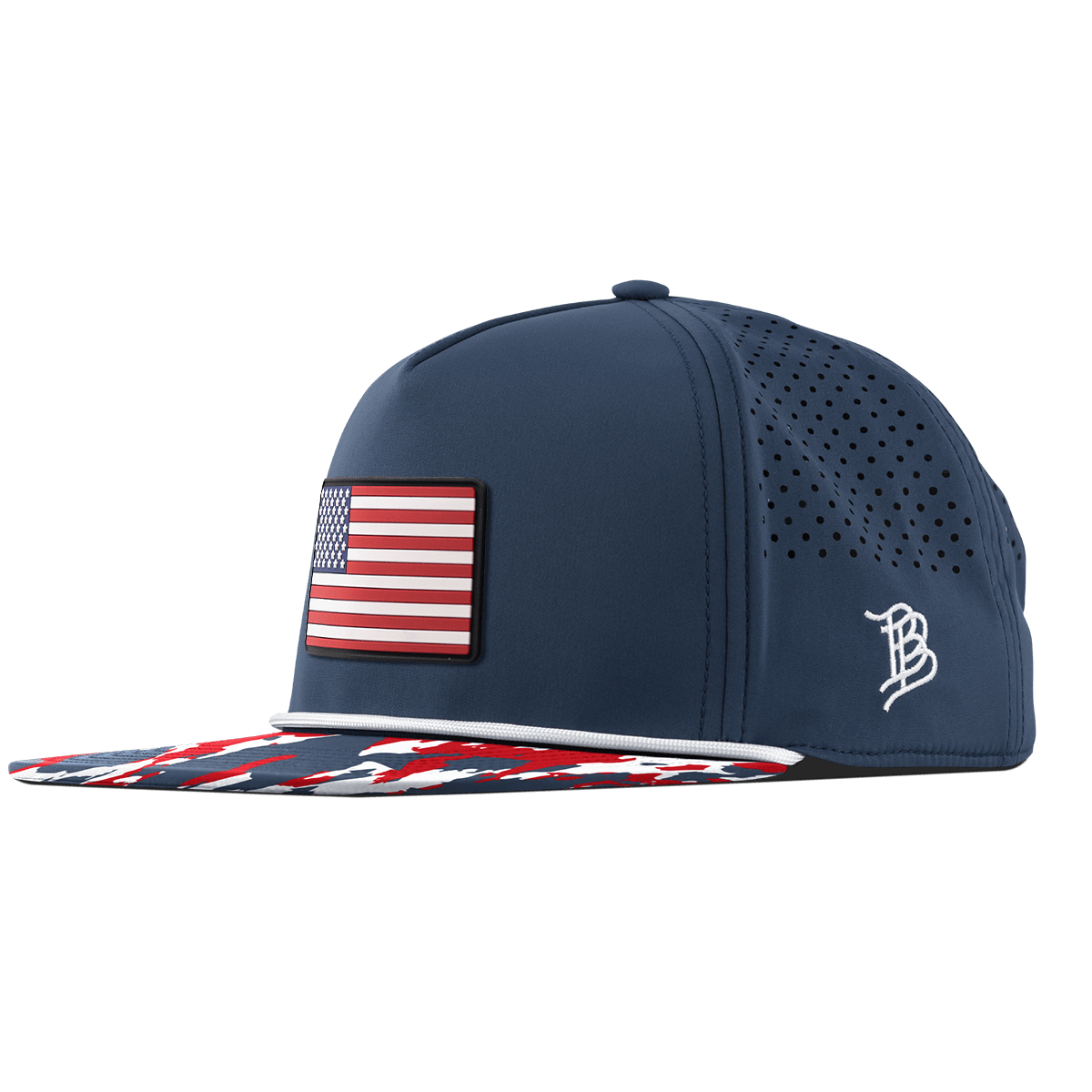 Old Glory Flat 5 Panel Rope Orion/USA Camo + White Rope