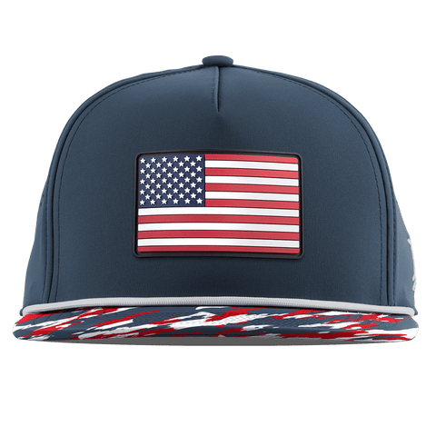Old Glory Flat 5 Panel Rope Orion/USA Camo + White Rope