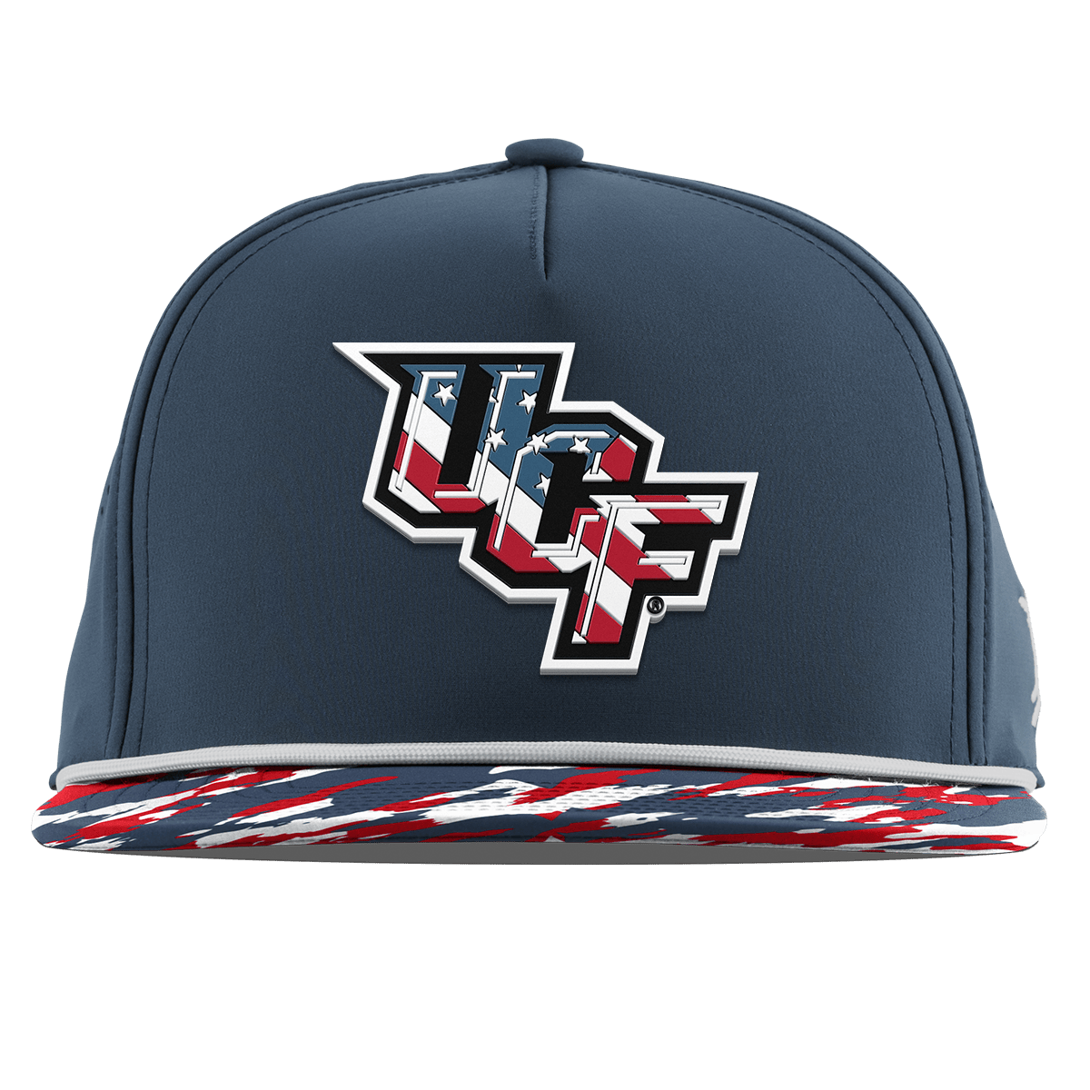 University of Central Florida "UCF Stars & Stripes" Flat 5 Panel Rope Orion/USA Camo + White Rope