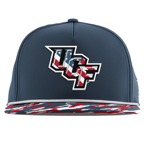 University of Central Florida "UCF Stars & Stripes" Flat 5 Panel Rope Orion/USA Camo + White Rope