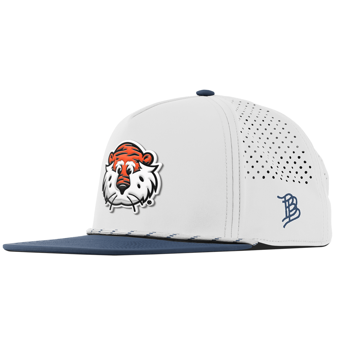 Auburn University "Aubie The Tiger" Flat 5 Panel Rope White/Orion