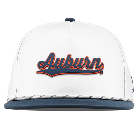 Auburn University "Auburn Script" Flat 5 Panel Rope White/Orion
