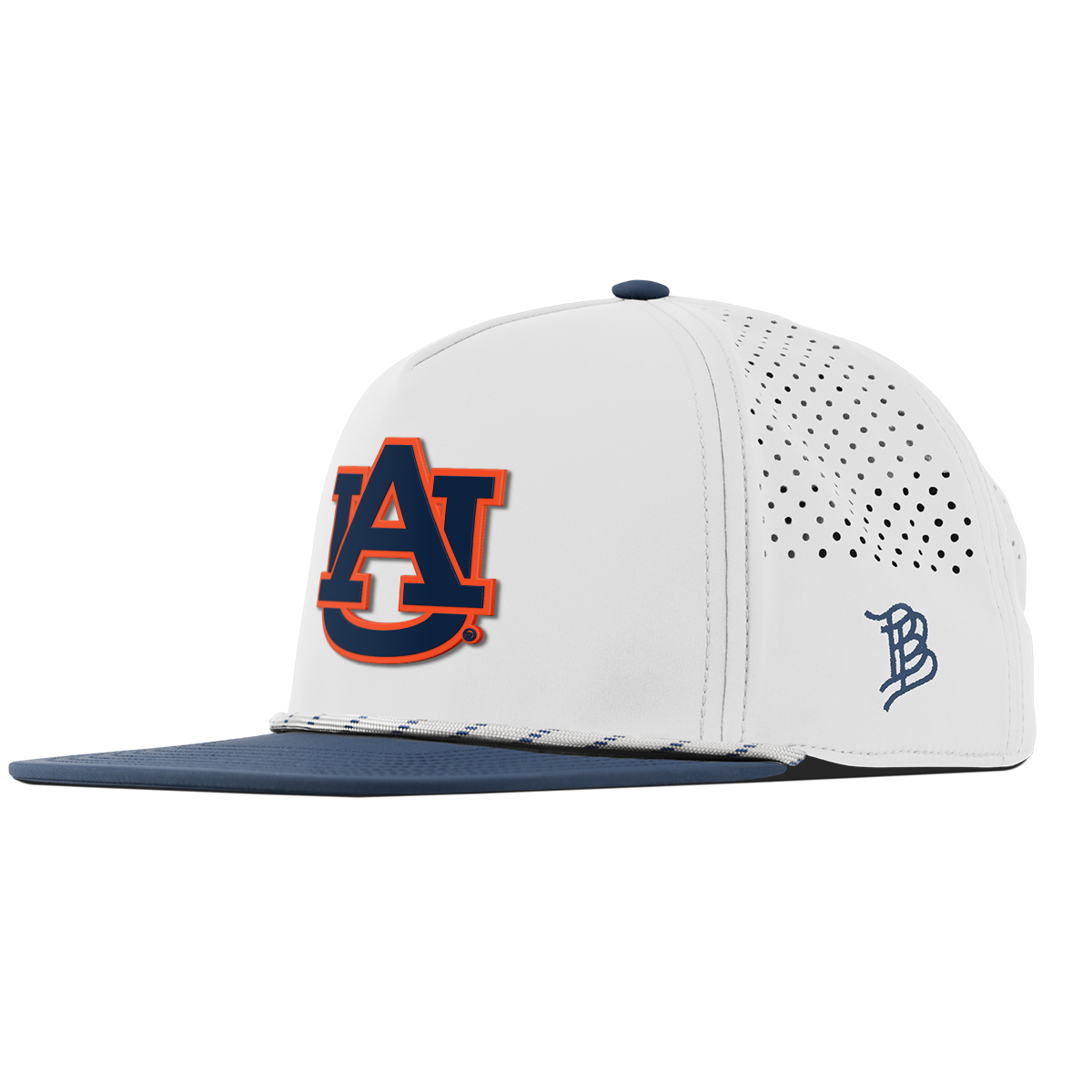 Auburn University "Auburn Team Logo" Flat 5 Panel Rope White/Orion