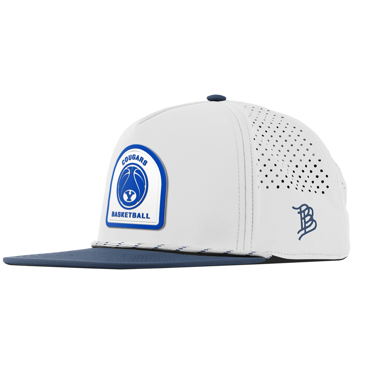 Brigham Young University "BYU Basketball" Flat 5 Panel Rope White/Orion