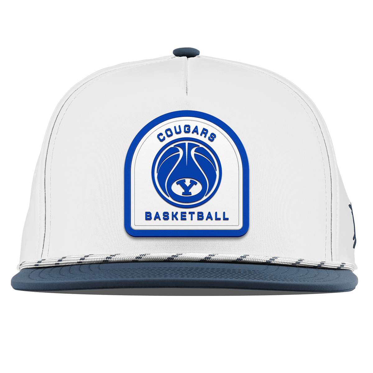 Brigham Young University "BYU Basketball" Flat 5 Panel Rope White/Orion