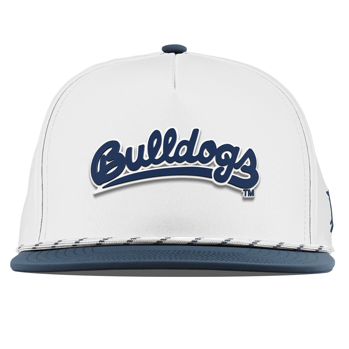 Fresno State University "Bulldogs Script Navy" Flat 5 Panel Rope White/Orion