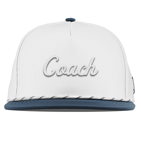 Coach Flat 5 Panel Rope (Script) White/Orion