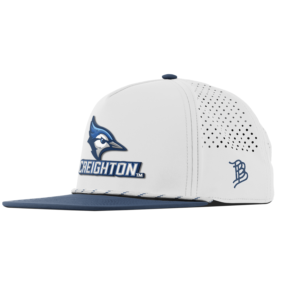 Creighton University "Creighton Team Logo" Flat 5 Panel Rope White/Orion