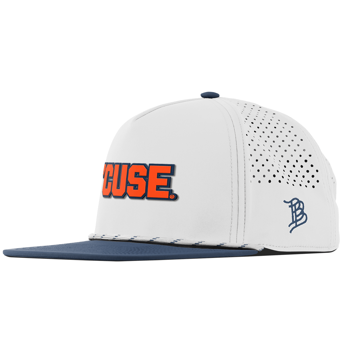 Syracuse University "Cuse Block" Flat 5 Panel Rope White/Orion