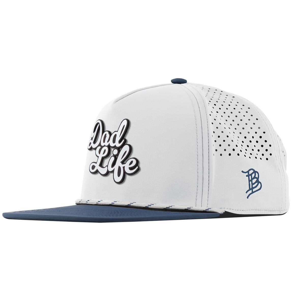 Dad Life Script Flat 5 Panel Rope White/Orion