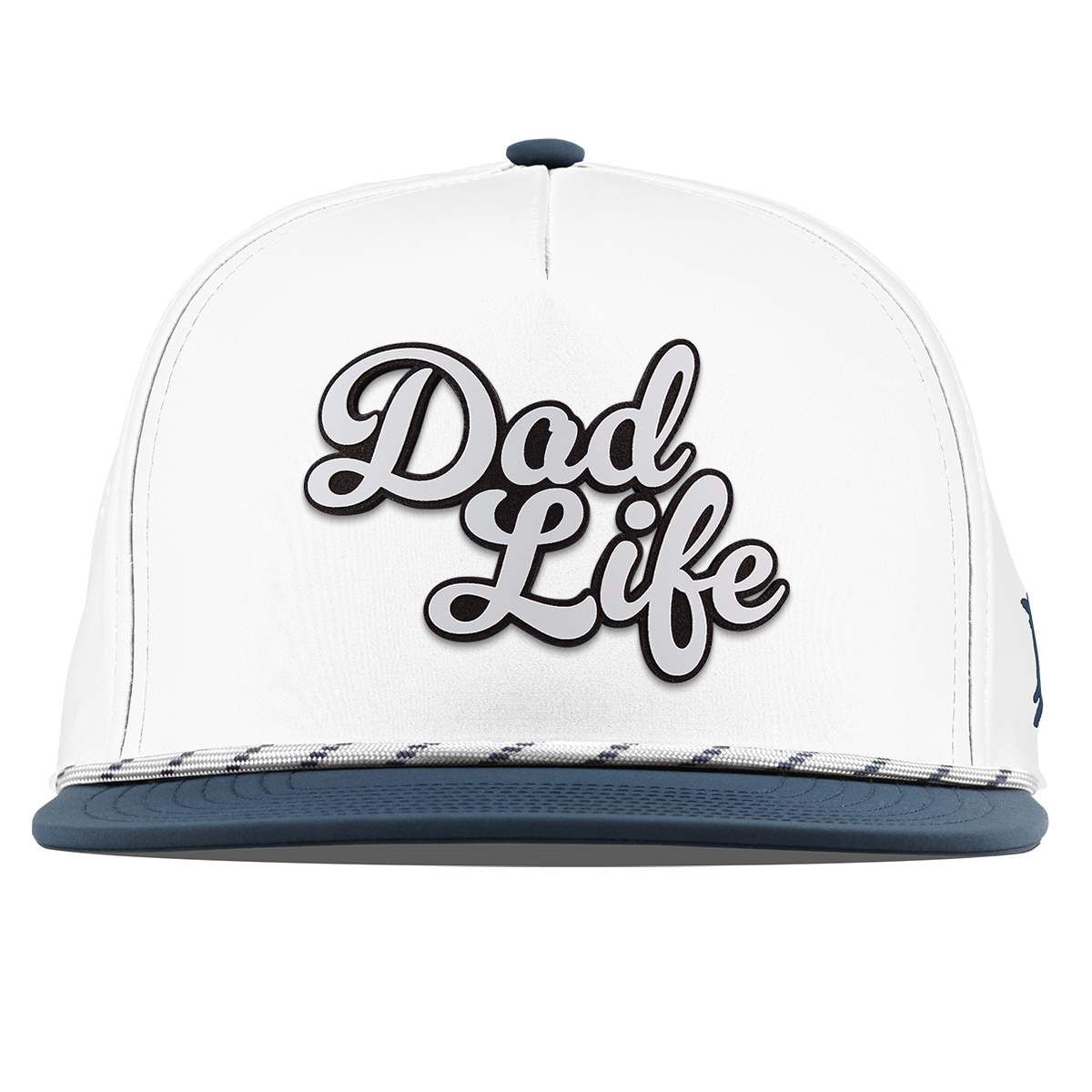 Dad Life Script Flat 5 Panel Rope White/Orion