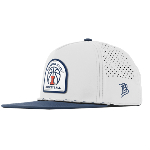 University of Illinois "Illinois Basketball" Flat 5 Panel Rope White/Orion