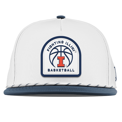 University of Illinois "Illinois Basketball" Flat 5 Panel Rope White/Orion