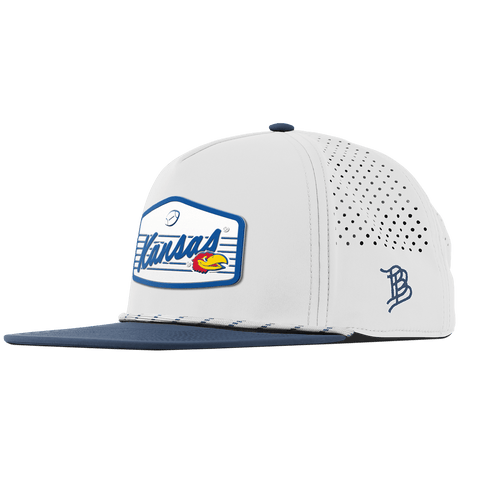University of Kansas "Jayhawks Football" Flat 5 Panel Rope White/Orion