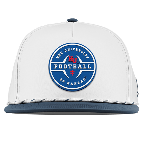 University of Kansas "Kansas Football Legacy" Flat 5 Panel Rope White/Orion