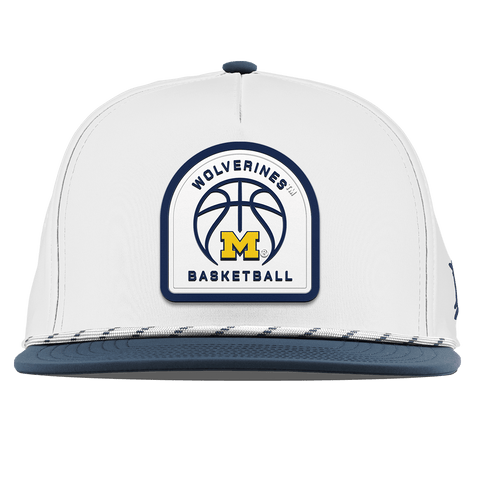 University of Michigan "Michigan Basketball" Flat 5 Panel Rope White/Orion