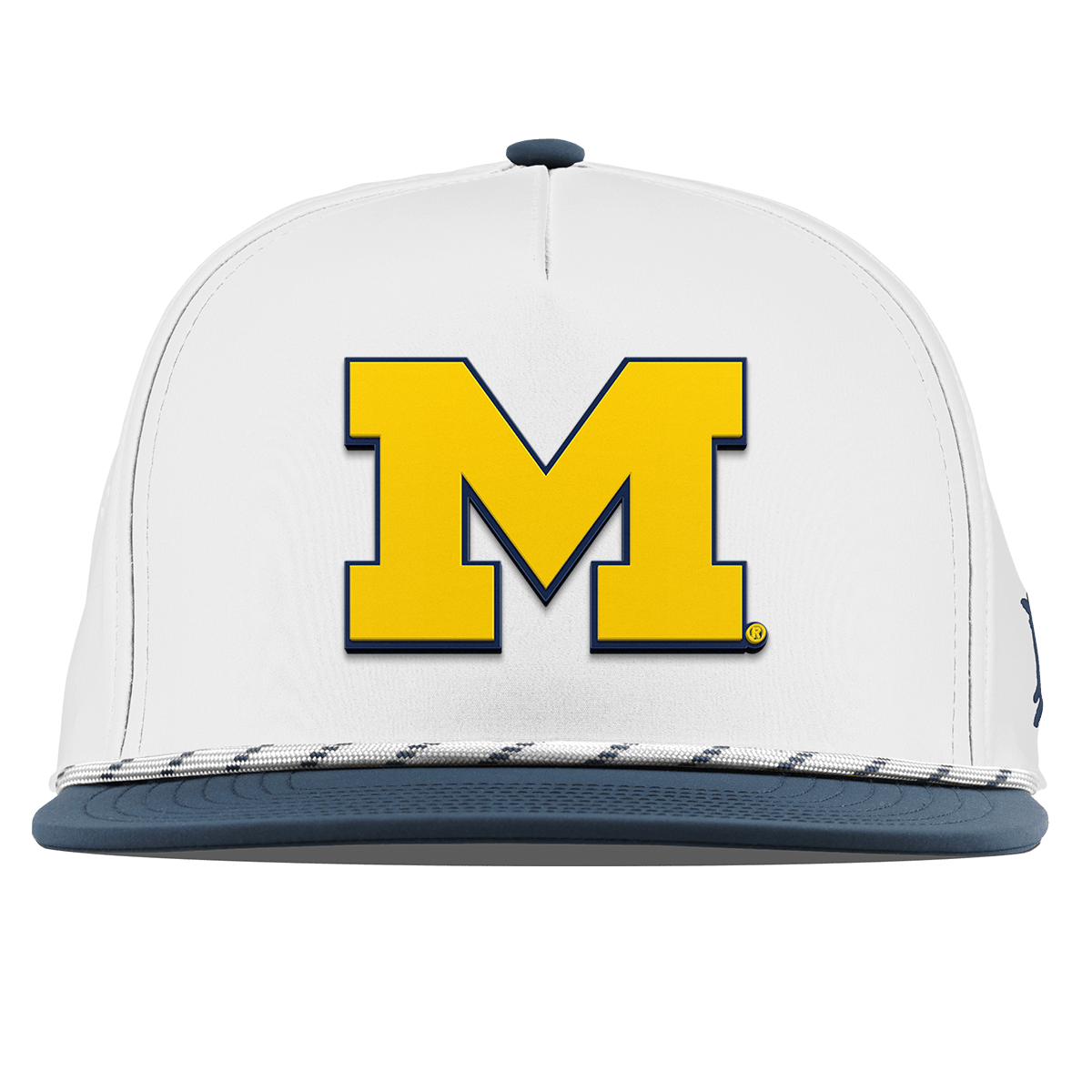University of Michigan "Michigan Block" Flat 5 Panel Rope White/Orion