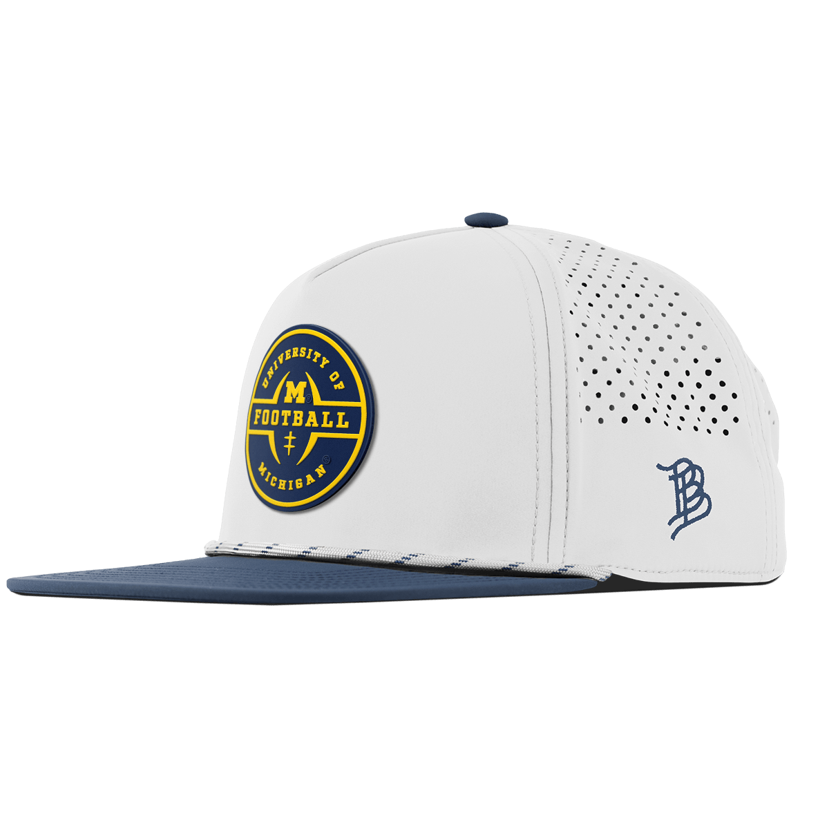 University of Michigan "Michigan Football Legacy" Flat 5 Panel Rope White/Orion