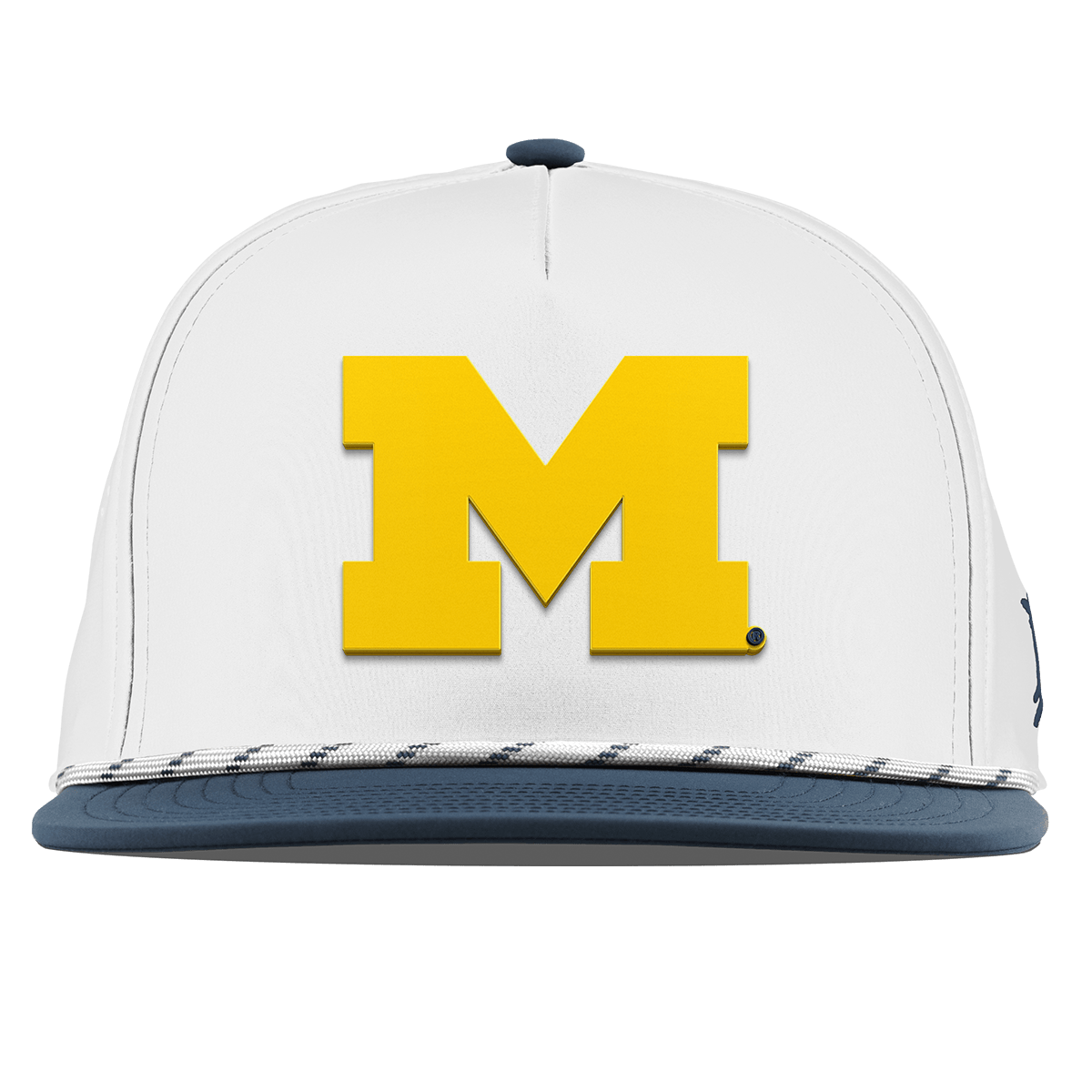 University of Michigan "Michigan Gold Block" Flat 5 Panel Rope White/Orion