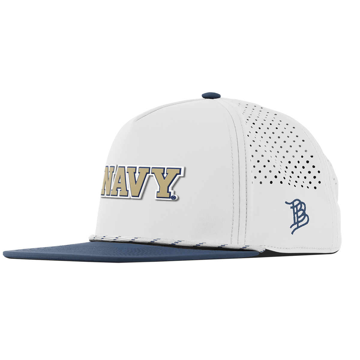 United States Naval Academy "Naval Academy Block" Flat 5 Panel Rope White/Orion