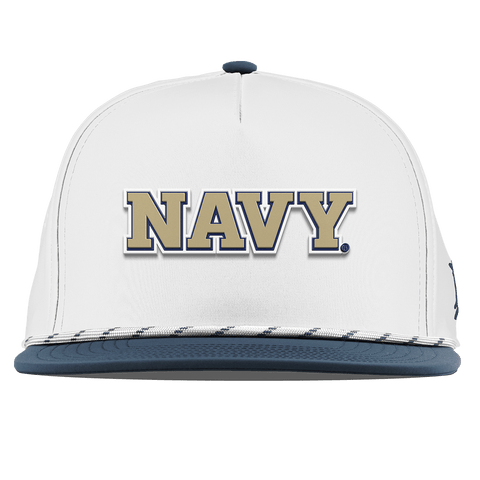 United States Naval Academy "Naval Academy Block" Flat 5 Panel Rope White/Orion