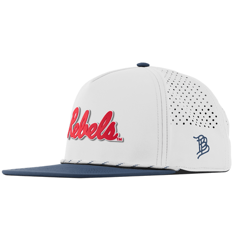 University of Mississippi "Ole Miss Crimson Rebels" Flat 5 Panel Rope White/Orion