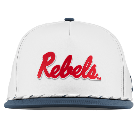 University of Mississippi "Ole Miss Crimson Rebels" Flat 5 Panel Rope White/Orion