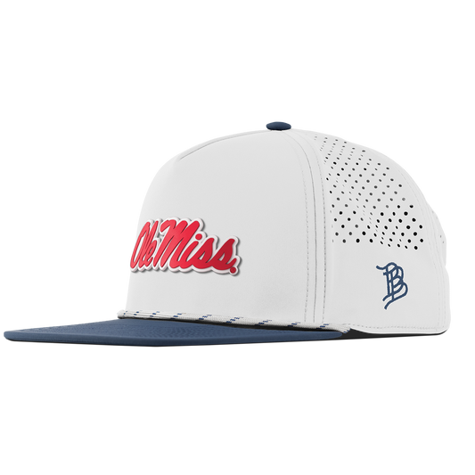 University of Mississippi "Ole Miss Crimson Script" Flat 5 Panel Rope White/Orion