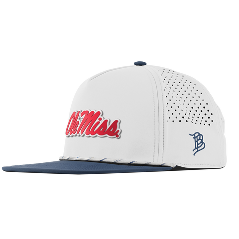 University of Mississippi "Ole Miss Crimson Script" Flat 5 Panel Rope White/Orion