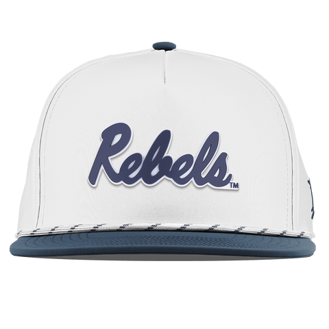 University of Mississippi "Ole Miss Navy Rebels" Flat 5 Panel Rope White/Orion