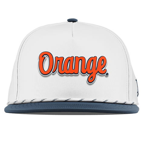 Syracuse University "Orange Throwback Script" Flat 5 Panel Rope White/Orion