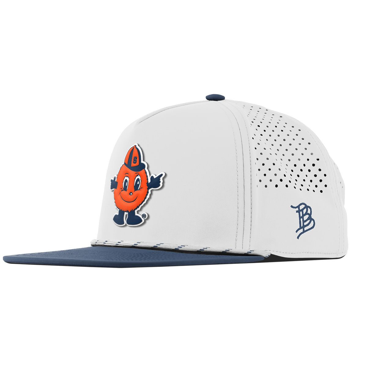 Syracuse University "Otto The Orange" Flat 5 Panel Rope White/Orion