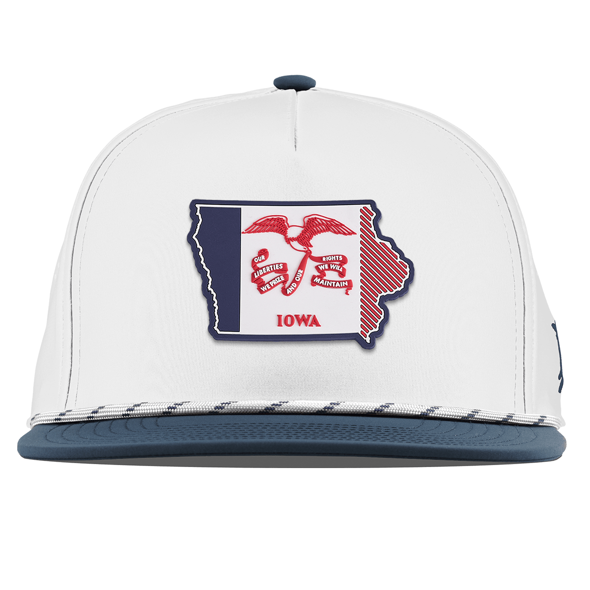 Iowa Patriot Series Flat 5 Panel Rope White/Orion