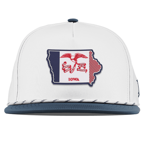 Iowa Patriot Series Flat 5 Panel Rope White/Orion