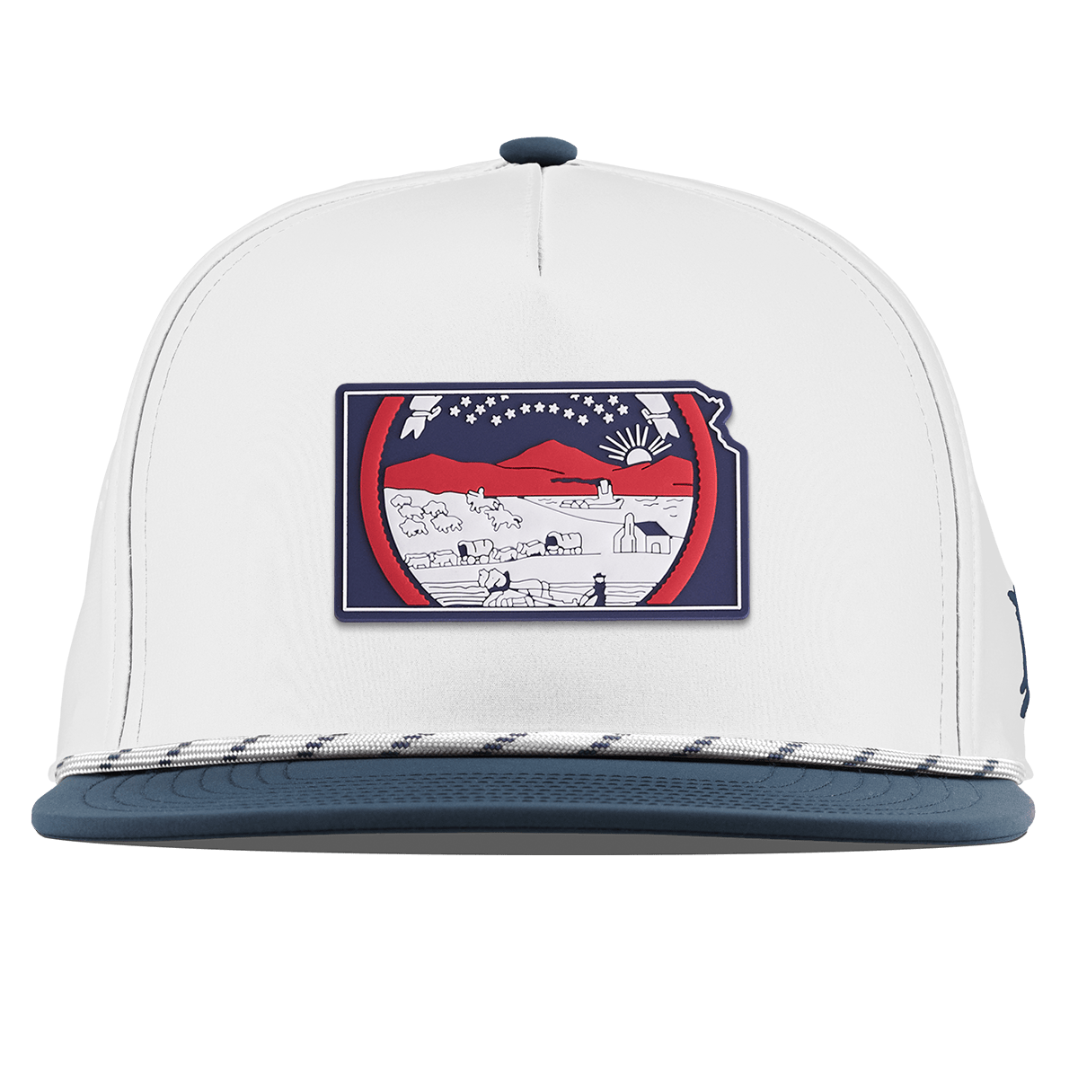 Kansas Patriot Series Flat 5 Panel Rope White/Orion