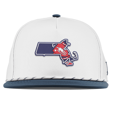 Massachusetts Patriot Series Flat 5 Panel Rope White/Orion