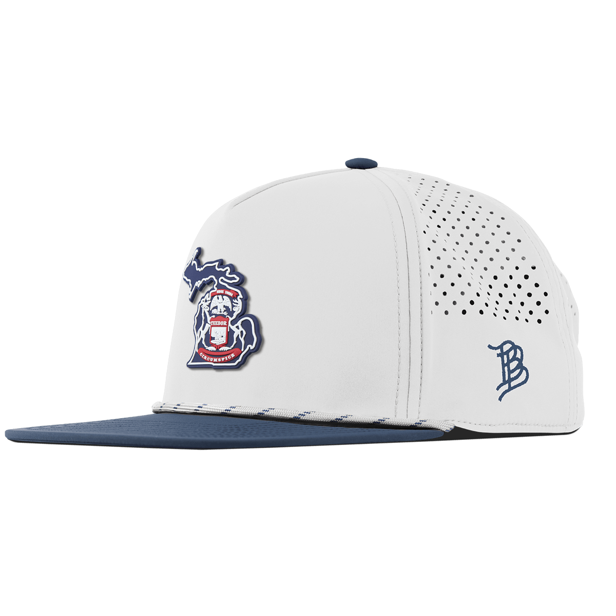 Michigan Patriot Series Flat 5 Panel Rope White/Orion